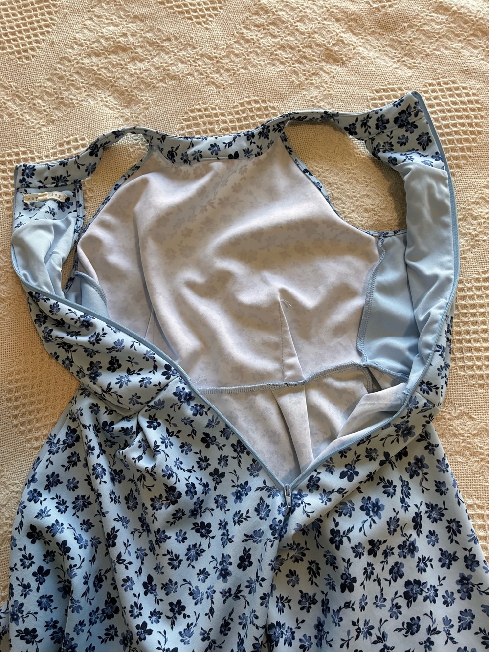 Copper Key Sleeveless Fit and Flare Dress Blue Floral Women’s Sz XS - Picture 8 of 10